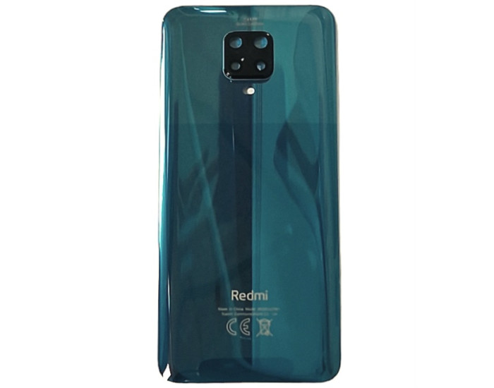 Задня панель корпуси для Xiaomi Redmi Note 9 Pro /9 Pro Max, зелена з склом камери (64MP)