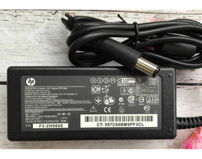 Блок питания для ноутбука HP 18.5V/3.5A (7.4*5.0) без сетевого кабеля