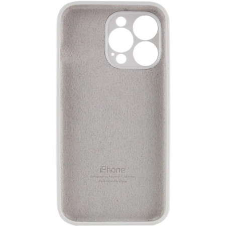 Чехол-силикон оригинал Full Camera Soft Matte iPhone 14 Pro (Белый / White) (Класс А)