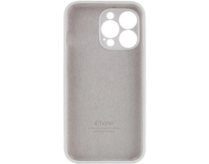 Чехол-силикон оригинал Full Camera Soft Matte iPhone 14 Pro (Белый / White)