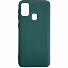 Чехол-силикон Aspor Full Samsung M21/M215 с микрофиброй зеленый