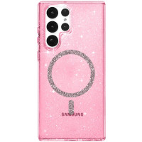 Чехол-силикон Eclipse Sparkle with MagSafe Samsung S24 Ultra Розовый