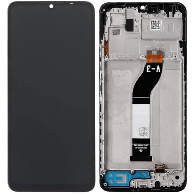Дисплей з сенсорним екраном (модуль) Xiaomi Redmi 13C / Poco C65, чорний з рамкою. (V-3)