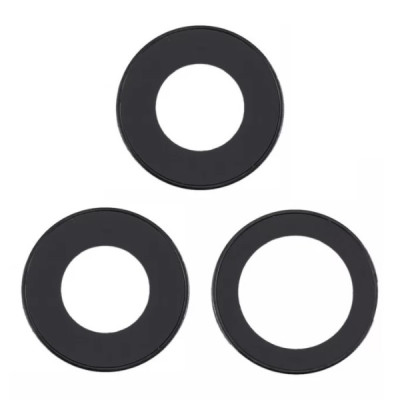 Скло камери для iPhone 12 Pro/12 Pro Max, 3 шт, чорне