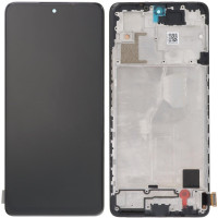 Дисплей з сенсорним екраном (модуль) Xiaomi Redmi Note 10 Pro 4G / Note 10 Pro Max, чорний, з рамкою, OLED