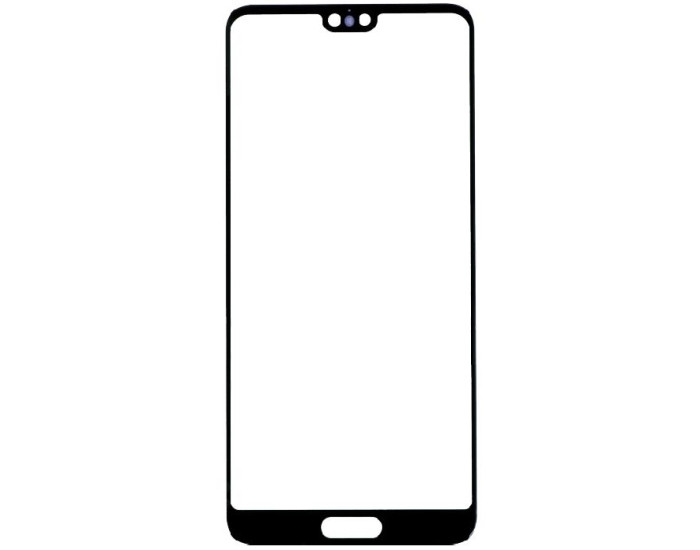 Стекло фронтальное с OCA-пленкой Huawei P20, черное с олеофобным покрытием