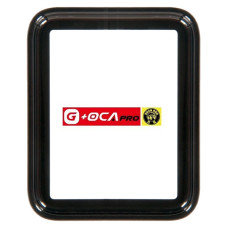 Скло фронтальне c OCA-пленкой Apple Watch 2 42mm/ Apple Watch 3 42mm, чорне, оригінал PRC G+OCA PRo