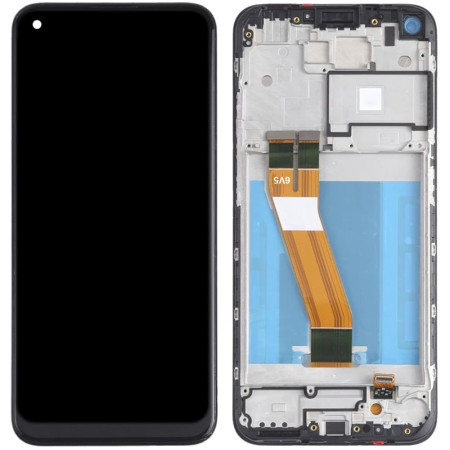 Дисплей з сенсорним екраном (модуль) Nokia 3.4/5.4 чорний з рамкою, оригінал