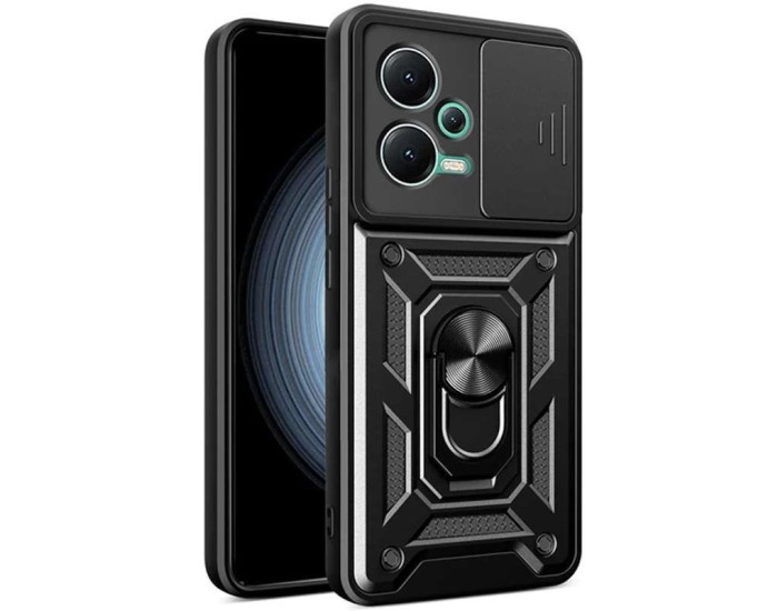 Чохол-Ударостійкий Camshield Serge Ring Xiaomi Note 12 Pro 5G / Poco X5 Pro 5G,Черный