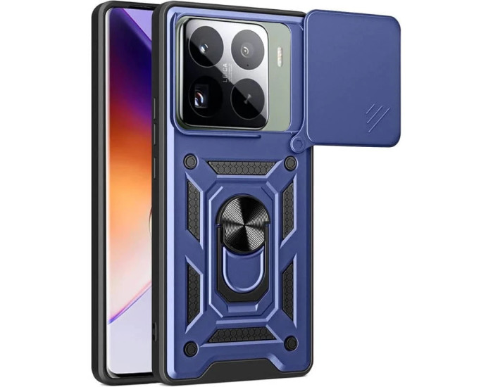 Чехол-Ударопрочный Camshield Serge Ring Xiaomi 15 Pro, Синий