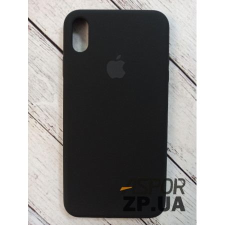 Чехол-силикон оригинал Full Cover Soft Matte iPhone XS Max Black (Класс А)