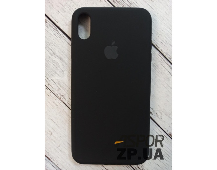 Чехол-силикон оригинал Full Cover Soft Matte iPhone XS Max Black
