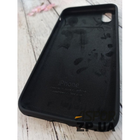 Чехол-силикон оригинал Full Cover Soft Matte iPhone XS Max Black (Класс А)