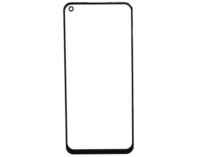 Скло фронтальне з OCA-пленкой Realme 6 /7, Oppo A52 /A53 5G /A54 5G /A72 /A92, OnePlus Nord N200 5G, чорне з олеофобним покриттям, оригінал