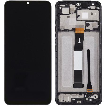 Дисплей с сенсорным экраном (модуль) Xiaomi Redmi 12C/Redmi 11A/Poco C55, черный, с рамкой