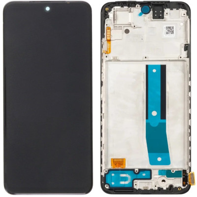 Дисплей з сенсорним екраном (модуль) Xiaomi Redmi Note 11, чорний, з рамкою, оригінал