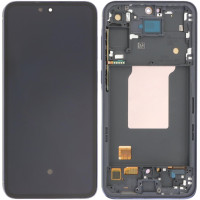 Дисплей з сенсорним екраном (модуль) Samsung A556 A55 5G, чорний, Blue Navy з рамкою, OLED