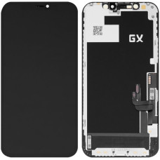 Дисплей с сенсорным экраном (модуль) iPhone 12, iPhone 12 Pro, черный, OLED, OEM Hard GX (Класс C)