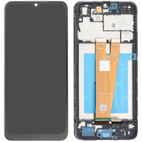 Дисплей з сенсорним екраном (модуль) Samsung A045 A04, чорний, з рамкою оригінал