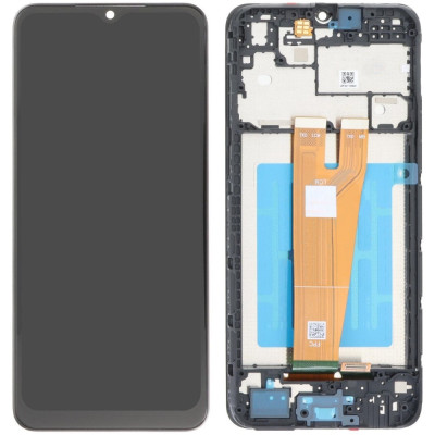 Дисплей з сенсорним екраном (модуль) Samsung A045 A04, чорний, з рамкою оригінал