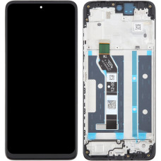 Дисплей с сенсорным экраном (модуль) Motorola XT2523-3 Moto G05 /XT2521-3 Moto G15 /XT2523-6 Moto E15, черный, с рамкой, оригинал