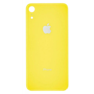 Задня панель корпуси Apple iPhone XR, жовта (Big Hole)