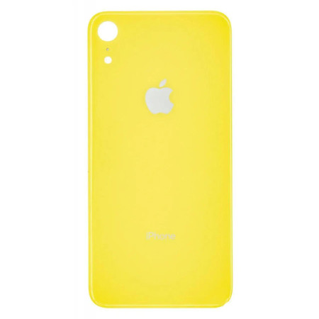 Задняя панель корпуса Apple iPhone XR, желтая (Big Hole)