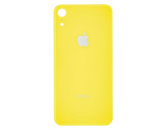 Задняя панель корпуса Apple iPhone XR, желтая (Big Hole)