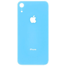 Задняя панель корпуса Apple iPhone XR, голубая (Big Hole)