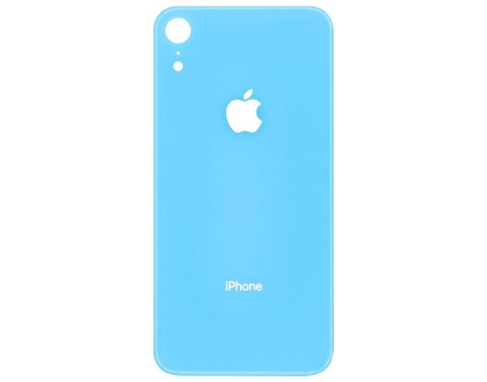 Задняя панель корпуса Apple iPhone XR, голубая (Big Hole)
