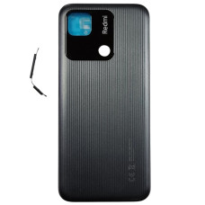 Задняя панель корпуса для Xiaomi Redmi 10A черная (Класс B)