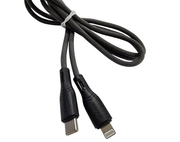 Кабель USB-C Jokade JA035 JINKE series Sillicone (PD100W/1m) Type-C to Lightning, чорний