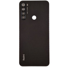 Задняя крышка для Xiaomi Redmi Note 8, черная, со стеклом камеры