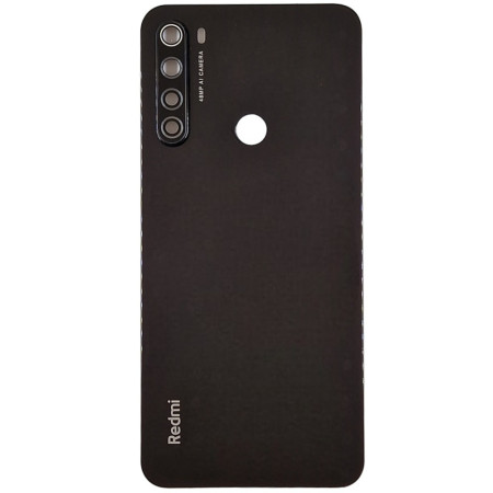 Задняя крышка для Xiaomi Redmi Note 8, черная, со стеклом камеры