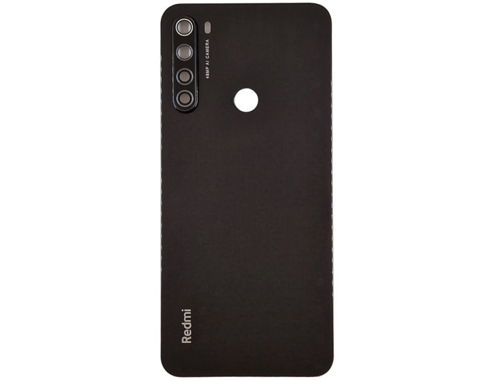 Задня кришка для Xiaomi Redmi Note 8, чорна з склом камери