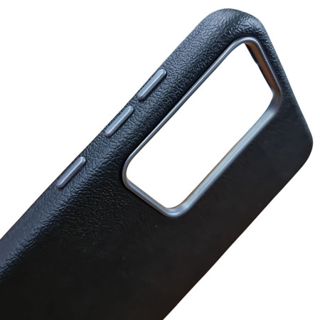 Чехол-силикон Leather Case Metal Buttons Samsung A06 черный