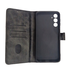 Чохол-книга Leather Folio New Samsung A155 Galaxy A15 4G Black (магнітна застібка)