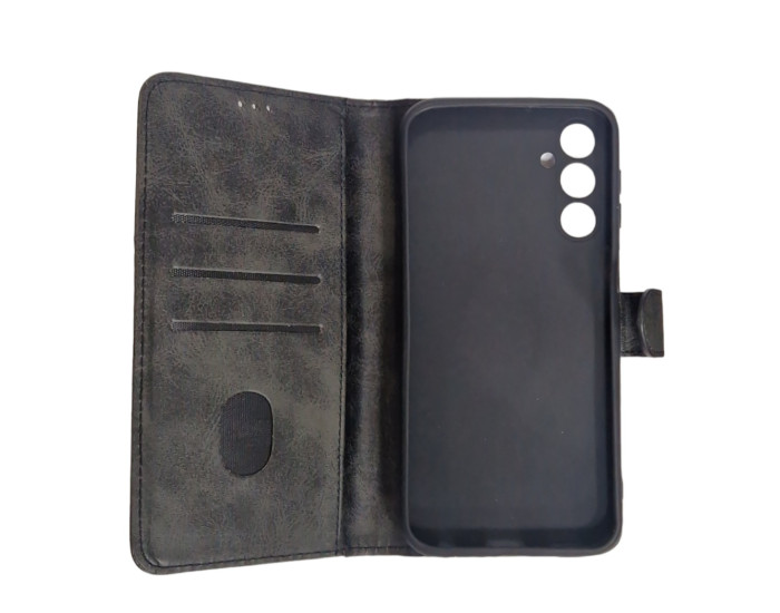 Чохол-книга Leather Folio New Samsung A155 Galaxy A15 4G Black (магнітна застібка)
