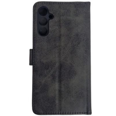 Чохол-книга Leather Folio New Samsung A155 Galaxy A15 4G Black (магнітна застібка)