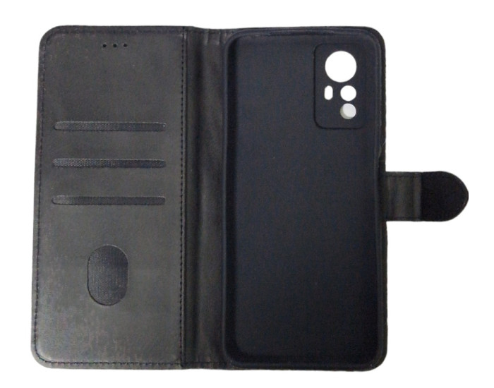 Чохол-книга Leather Folio New Xiaomi Redmi Note 12s (магнітна застібка) Black