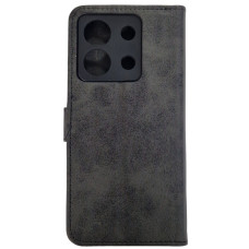 Чохол-книга Leather Folio New Xiaomi Redmi Note 13 Pro 4G / Poco M6 Pro 4G / Redmi Note 14s (магнітна застібка) Black