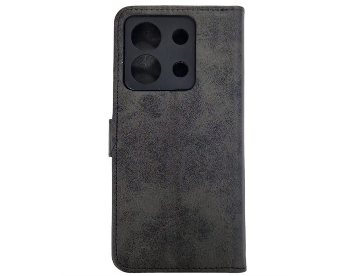 Чохол-книга Leather Folio New Xiaomi Redmi Note 13 Pro 5G / Poco X6 (магнітна застібка) Black