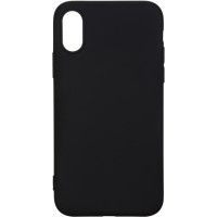 Чехол-силикон оригинал Soft Matte iPhone XS Max Black (Класс B)