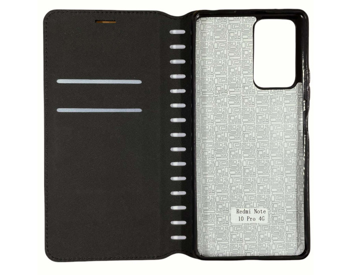 Чохол-книга Leather Folio Xiaomi Redmi Note 10 Pro 4G, чорний