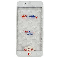 Скло фронтальне c OCA-пленкой iPhone 8 Plus, біле з рамкою, з олеофобним покриттям, з сіткою динаміка, з тримачем датчика наближення, з тримачем камери, оригінал Musttbay