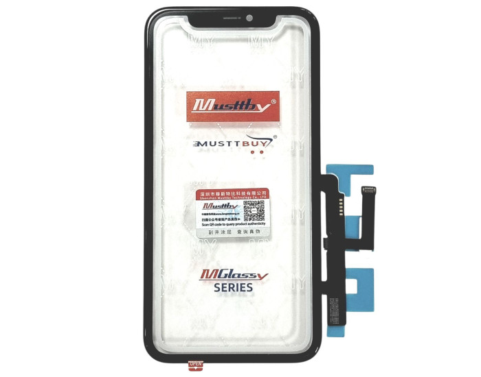 Сенсор Apple iPhone 11 с OCA, без микросхемы с рамкой, черный, оригинал Musttby