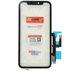 Сенсор Apple iPhone 11, с OCA, с рамкой с микросхемой, черный, Musttby