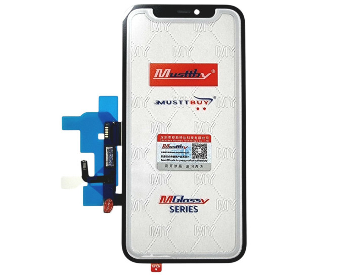 Сенсор Apple iPhone 12 /12 Pro, з OCA-пленкой, з рамкою з мікросхемою, чорний Musttby