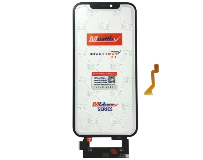 Сенсор Apple iPhone 12 Pro Max, з ОСА, з рамкою без мікросхеми, чорний Musttbay