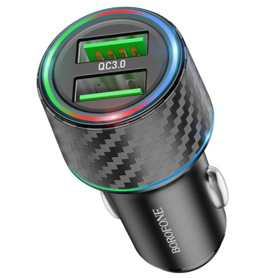 Автомобильное зарядное устройство Borofone (BZ21A) Brilliant 36W QC3.0 (2 USB-A) черный